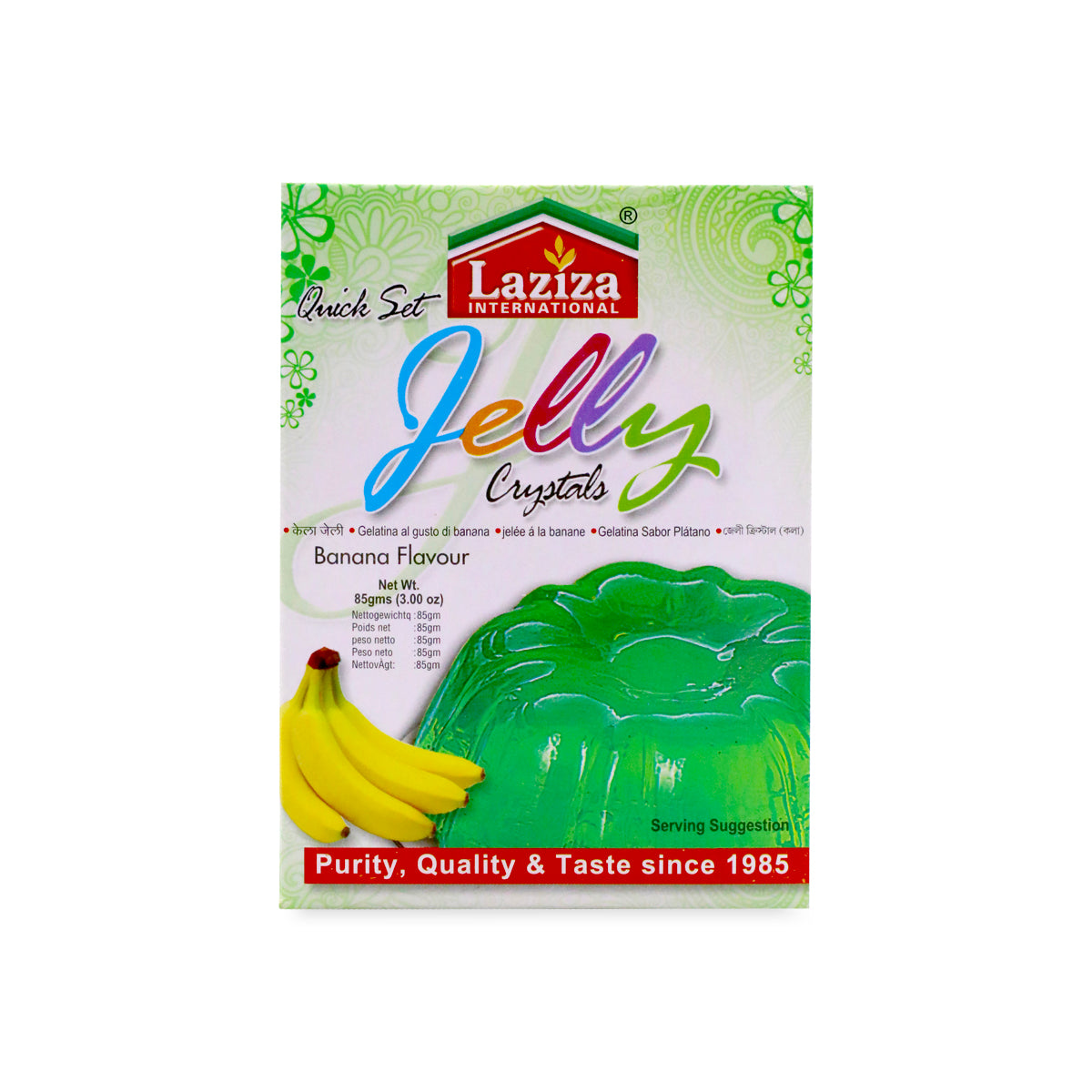 Laziza Jelly Banana 85g - Chewy Banana Flavored Jelly Snack