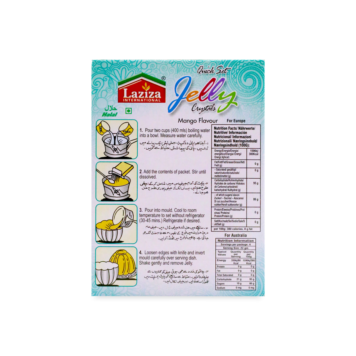 Laziza Jelly Mango 85g - Mouthwatering Mango Flavored Jelly Snack