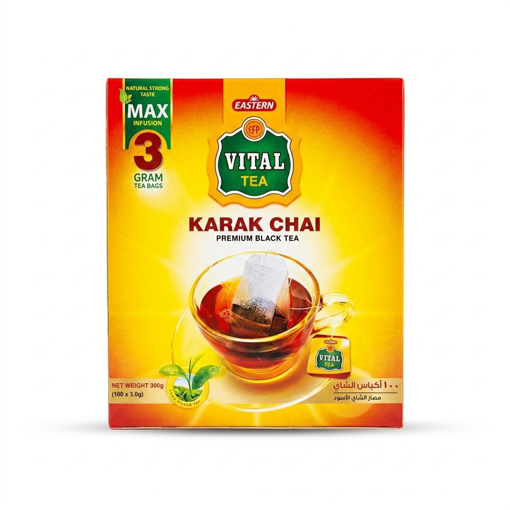 Vital Karak Chai 100 Tea Bags (300G)