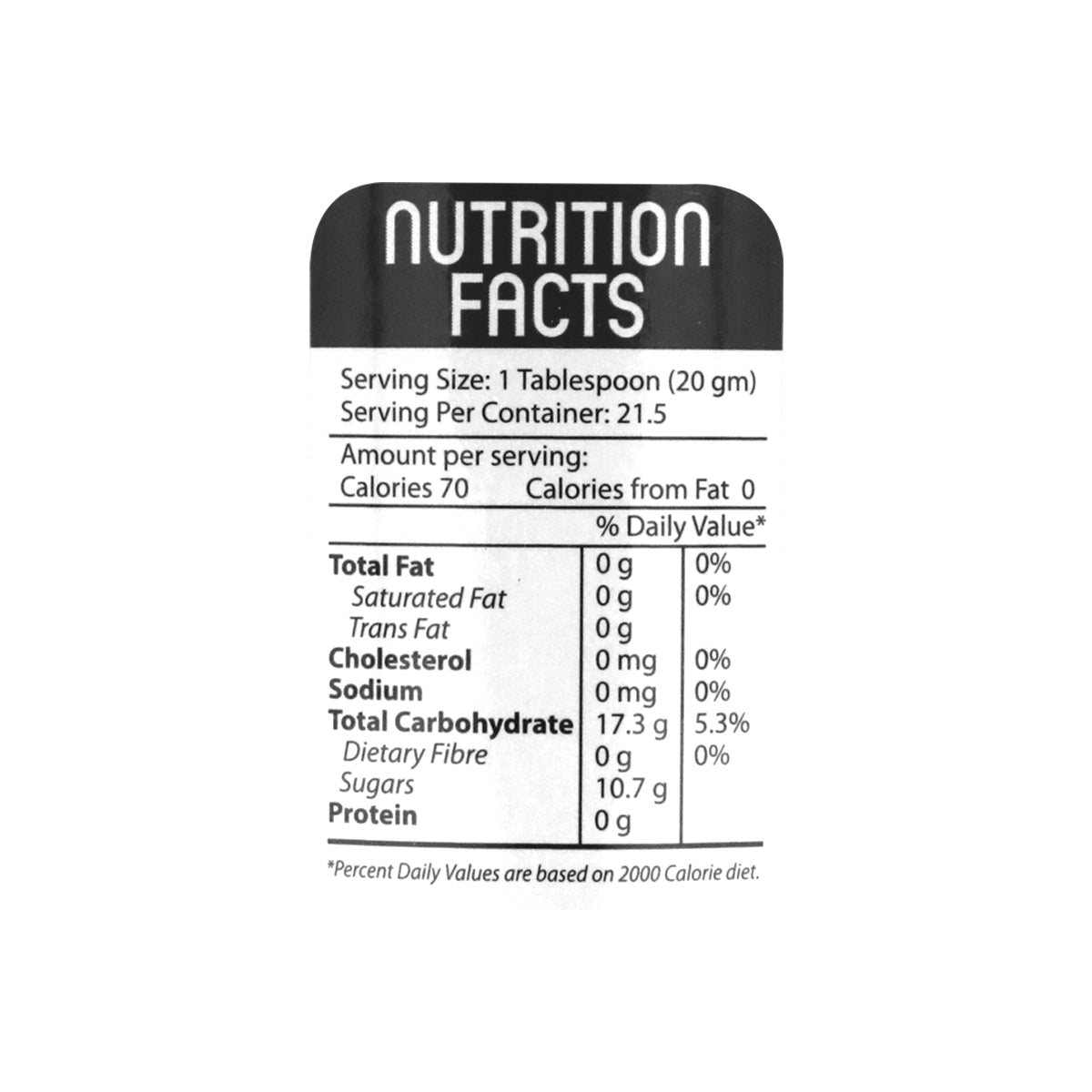Nutritional facts Marhaba Harar Preserve