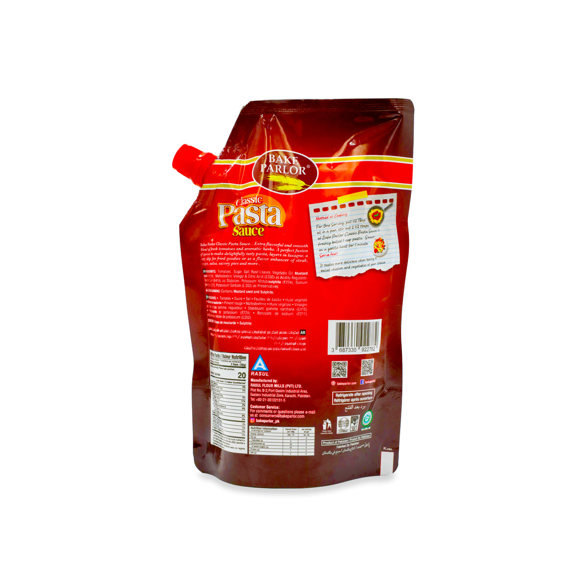 Bake Parlor Pasta Sauce 400G