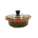 Clay Pot With Glass Lid (Medium Karahi/Handi)