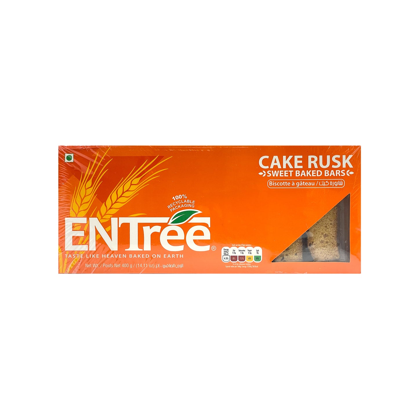 Entree Cake Rusk 400G