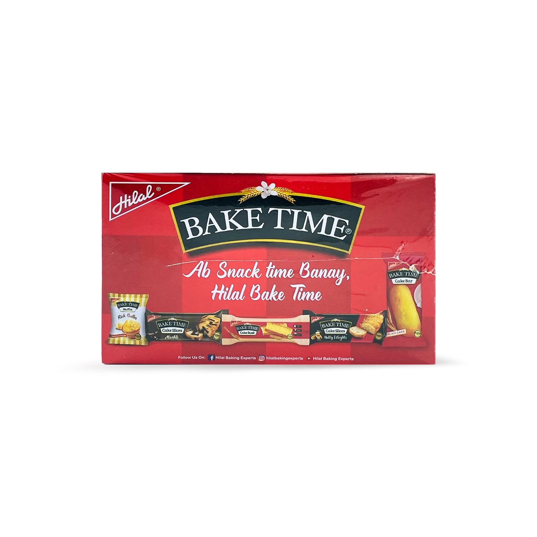 Buy Hilal Bake Time Cake Slices Plain 6Pcs Box - Pakistan Supermarket UAE