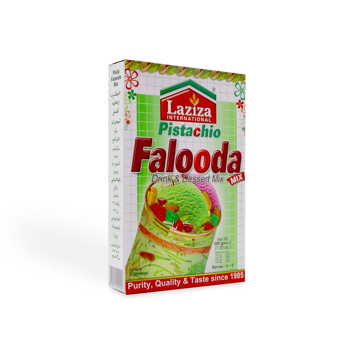 Laziza Falooda Mix Pista 200g - Pistachio-Infused Falooda Bliss