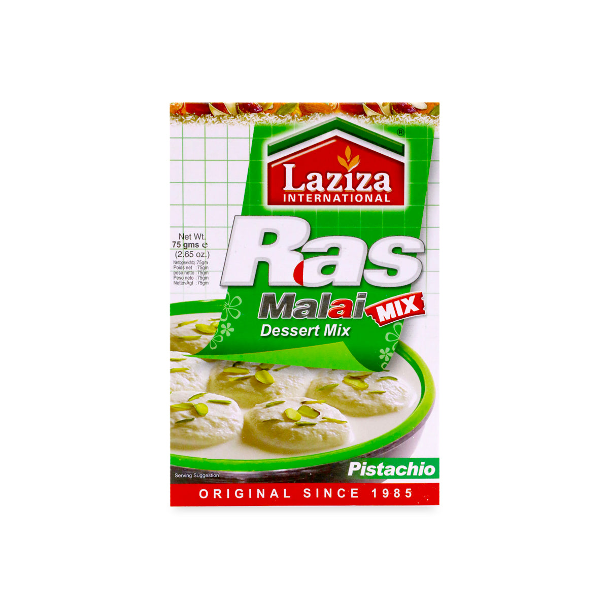 Laziza Rasmalai Mix (Pistachio) 75G