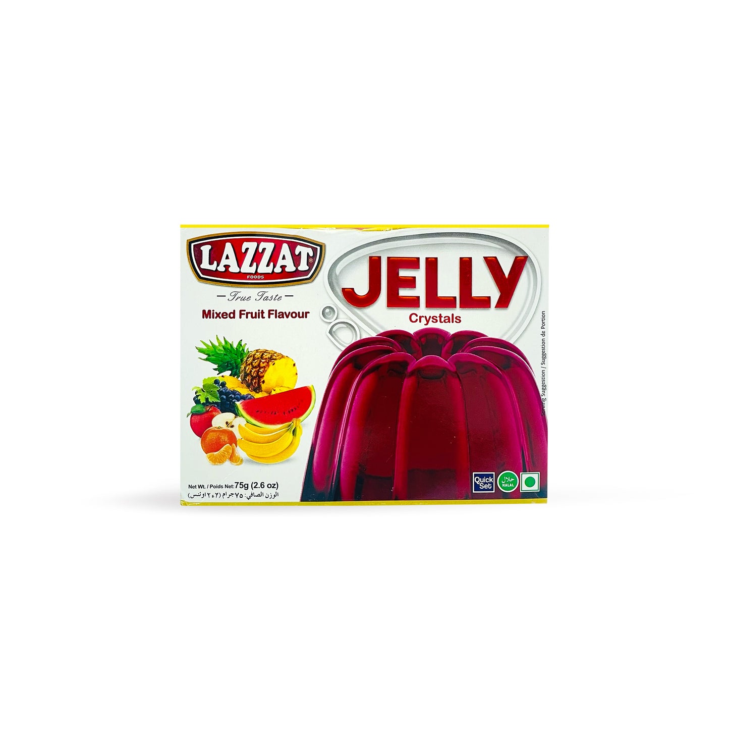 Lazzat Crystals Jelly Mixed Fruit Flavour 75G