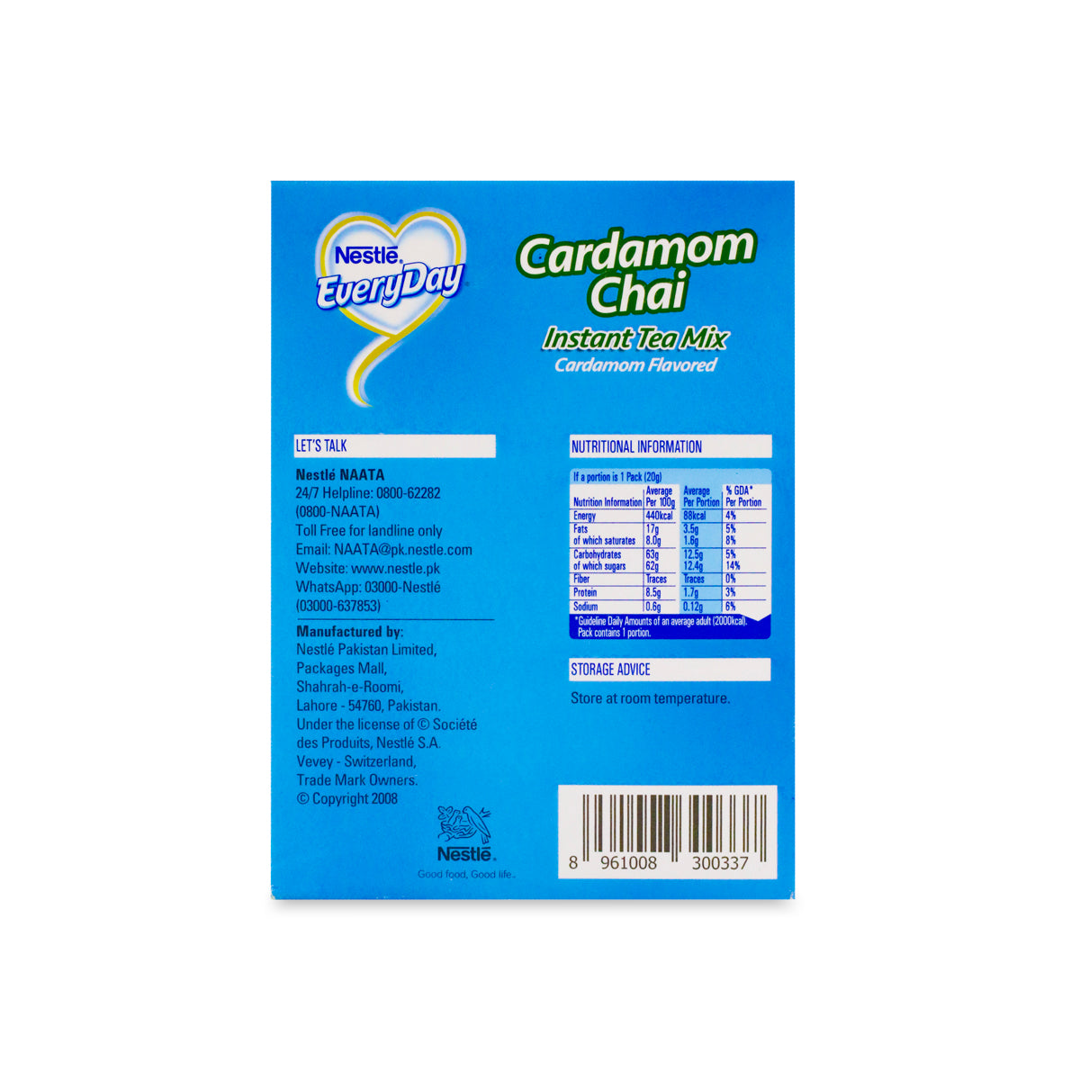 Nestle Everyday Cardamom Tea 3in1 Box. 