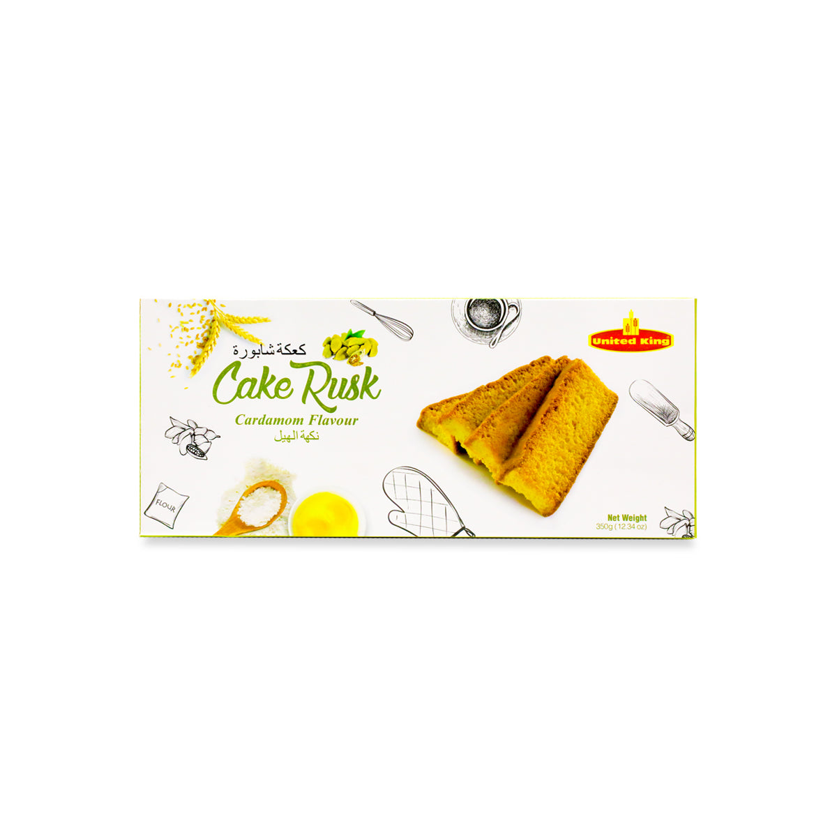 United King Cake Rusk Cardamom 350G