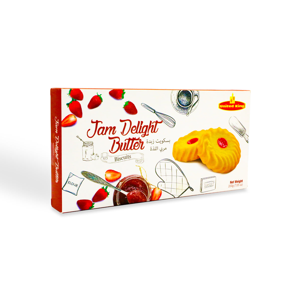 United King Jam Delight Butter Biscuits 200G