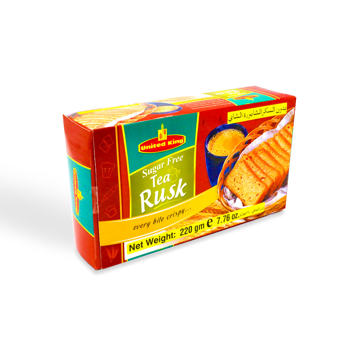 United King Tea Rusk Sugar Free 220G