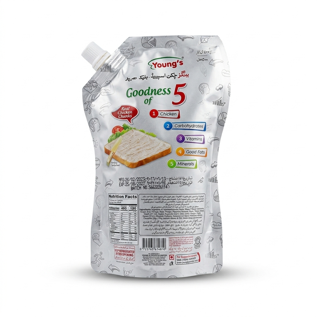 Youngs Chicken Spread Black Pepper 500ML