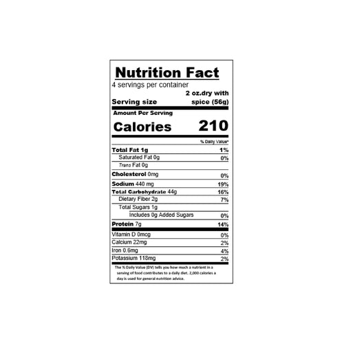 Nutritional facts
