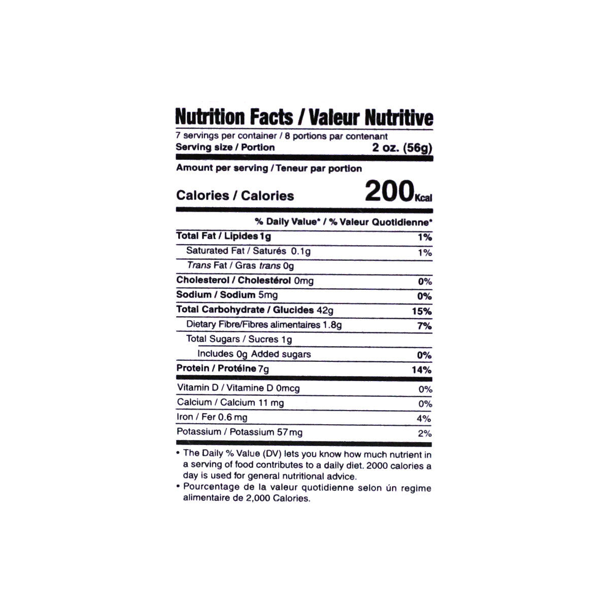 Nutrition  facts 