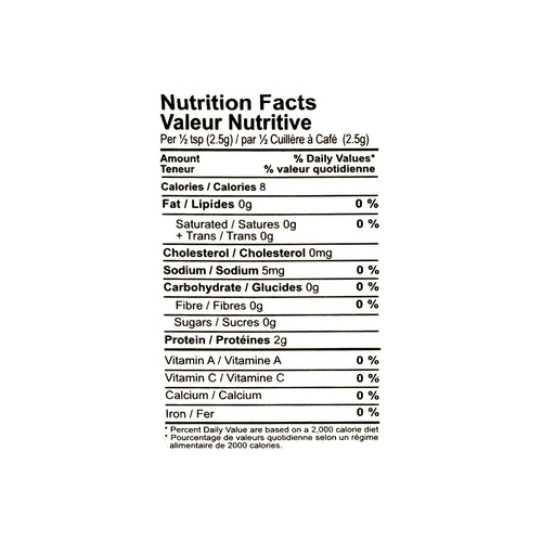 Nutritional facts  Lazzat Gelatine