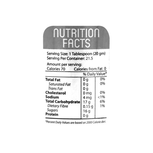 Nutritional facts Marhaba Carrot Preserve