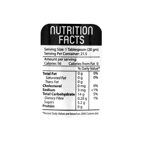 Nutritional facts Marhaba Quince Preserve