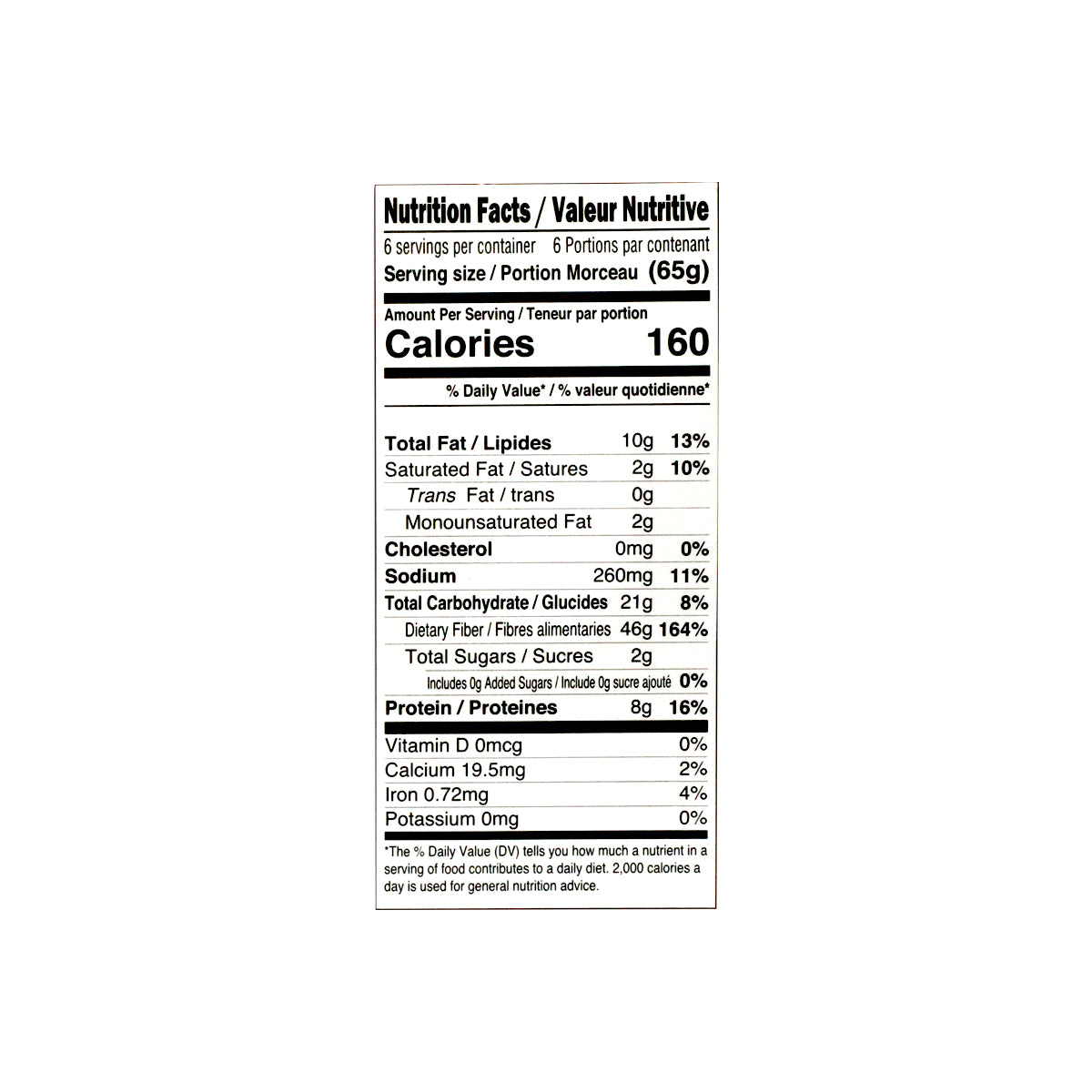 Nutritional facts Mezban Bun Kabab