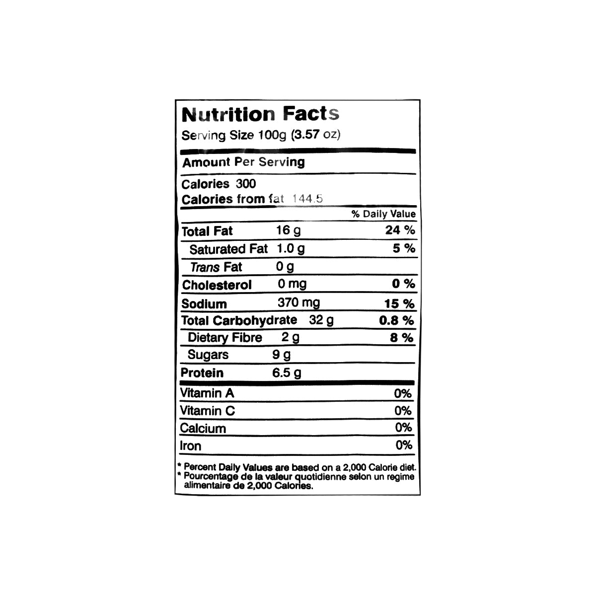Nutritional facts Nimco Bhel Puri 