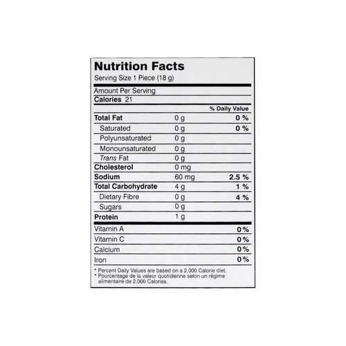 Nutritional facts Nimco Potato One Bite Samosa