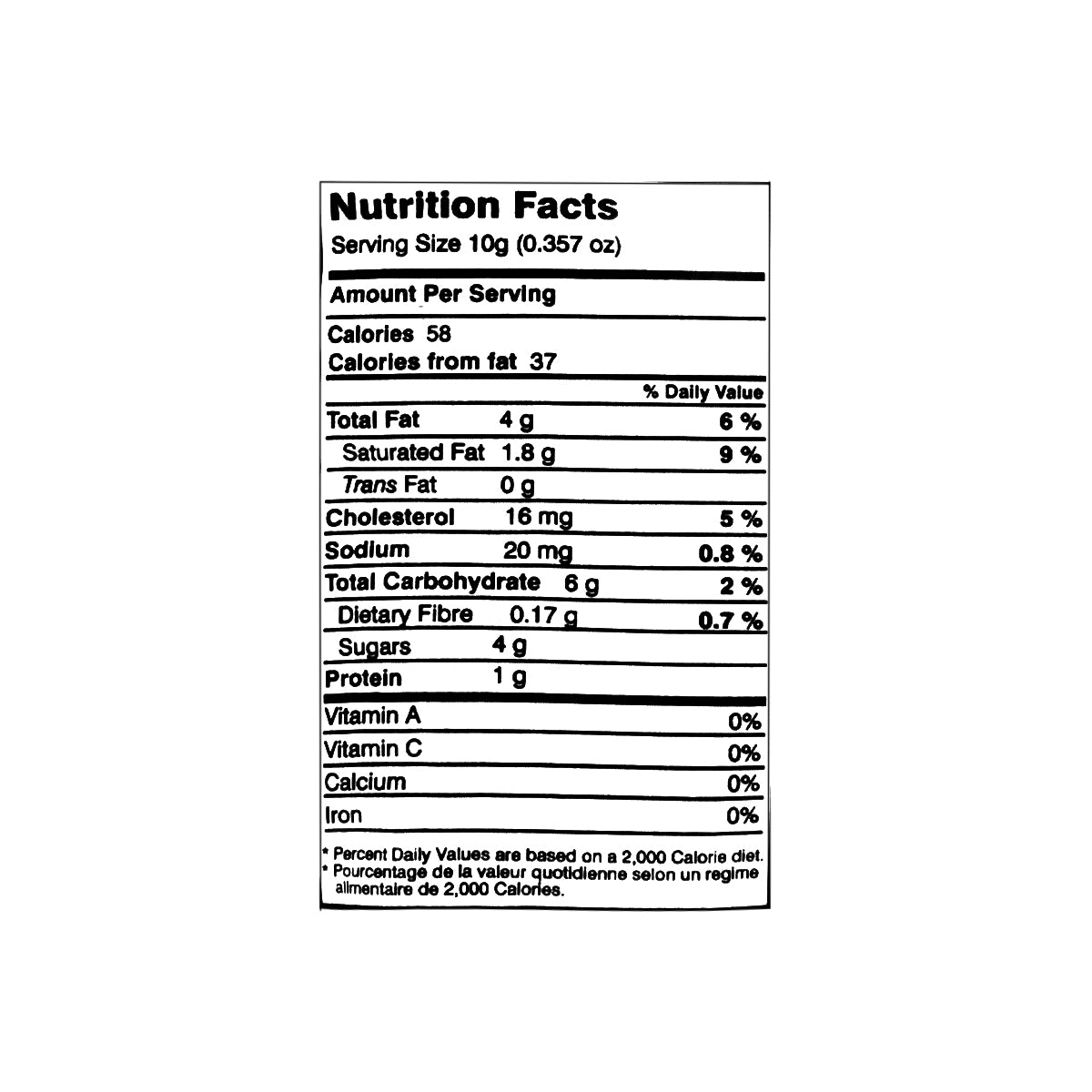 Nutritional facts Nimco Shakar Para 