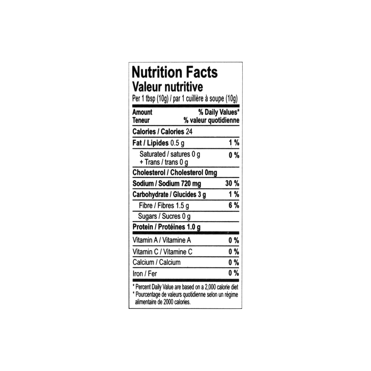 Nutritional facts Sundip Chicken Coating Mix