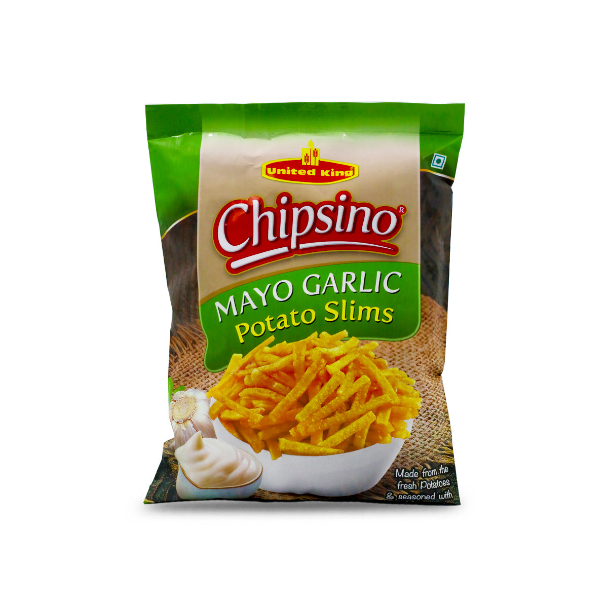 Buy United King Chipsino Mayo Garlic Potato Slims 75G - Pakistan ...