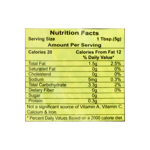 Nutritional facts Lajawab Fried Onions]