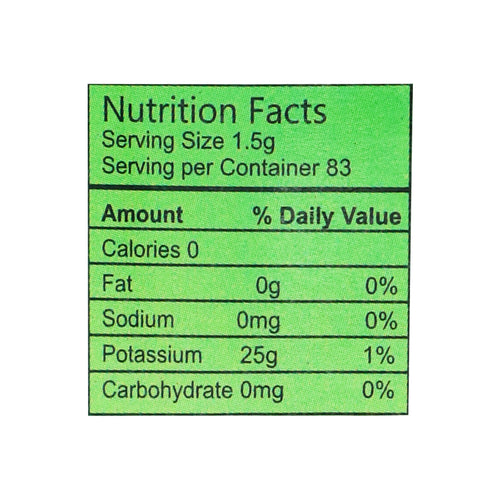 Nutritional facts Lajawab Green Tea