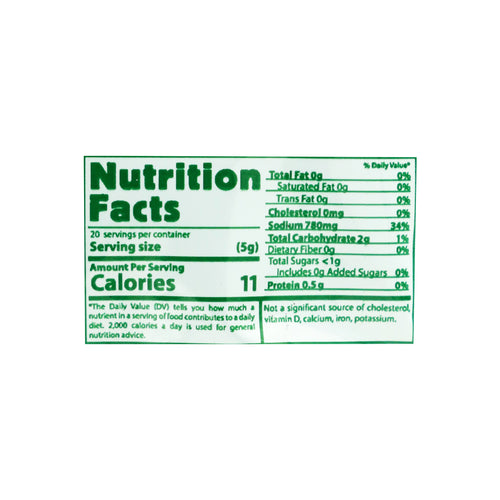 Nutritional facts 